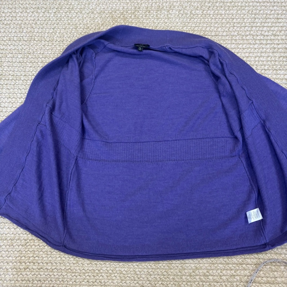 Talbots Merino Wool Cardigan | Size MP Petite | Purple - Picture 2 of 8